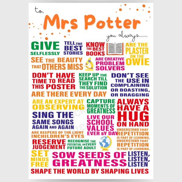 Classroom Poster Sow Seed of Greatness